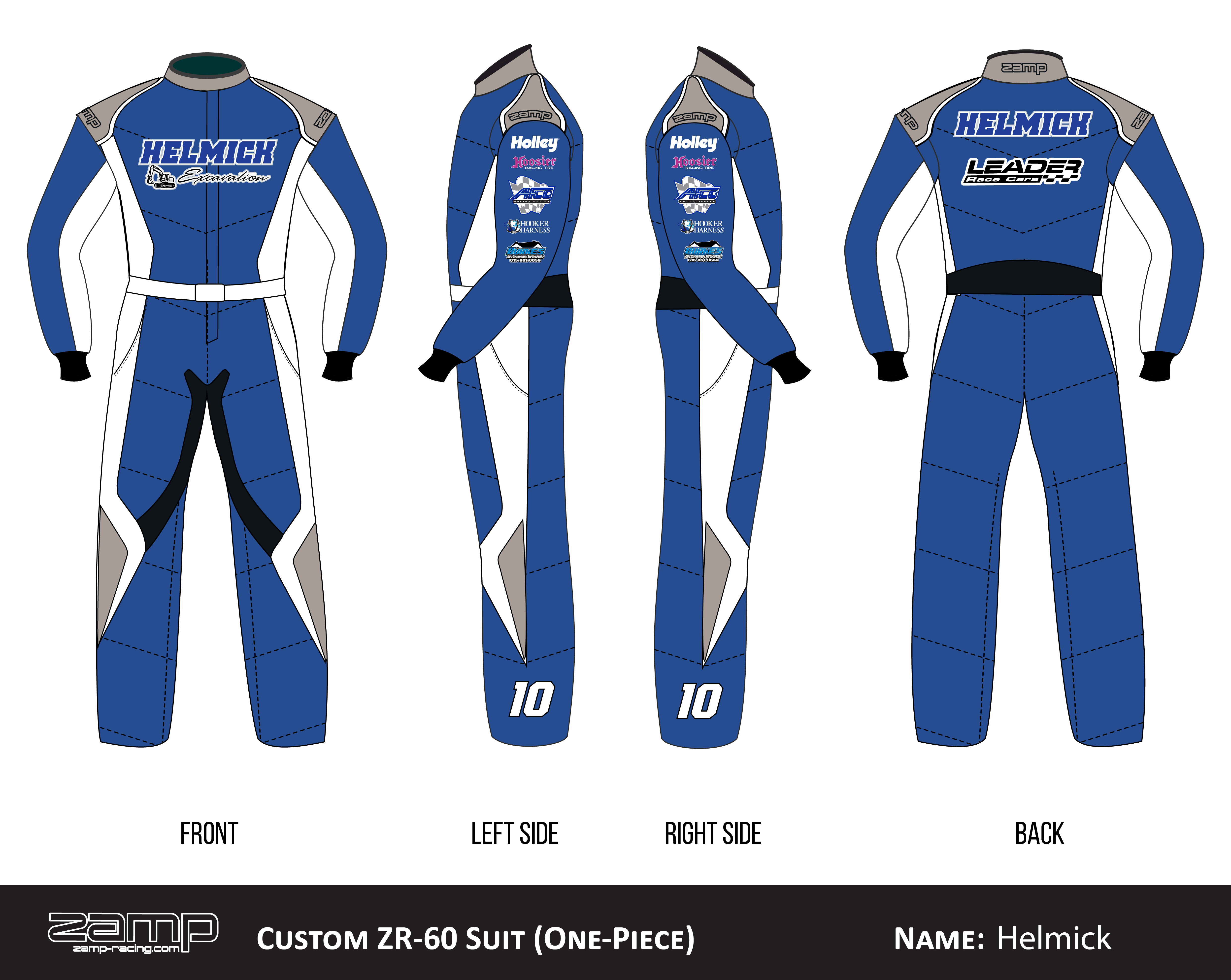 Custom Zamp racing suit